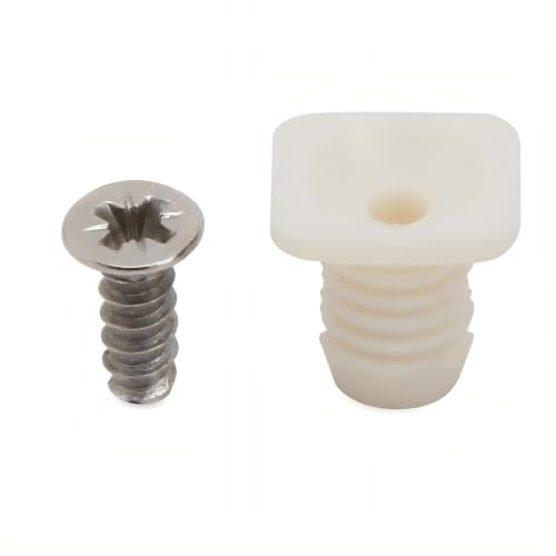 8mm Plastic Hinge Dowel Inserts – 30 Pcs with Screws, Repair Stripped Cabinet Hinge Holes, Door Hardware Fix Kit