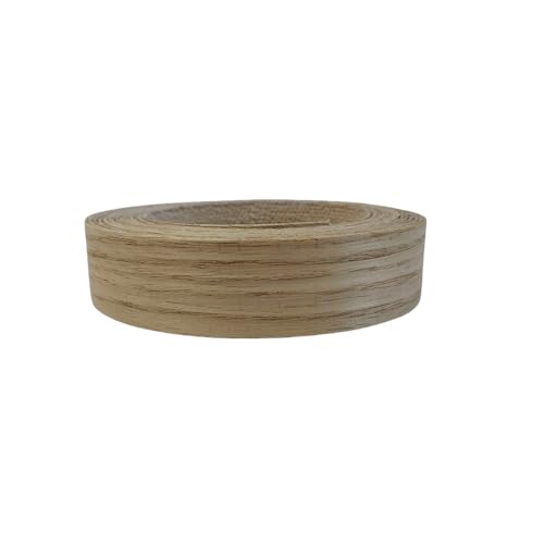 Real White Oak Wood Veneer Edge Banding Tape,Preglued Iron On Edging Band Roll with Self Hot Melt Adhesive,Prefinished Flexible Edgebanding Strip for Laminate Furniture Cabinet Repair - style: White Oak
