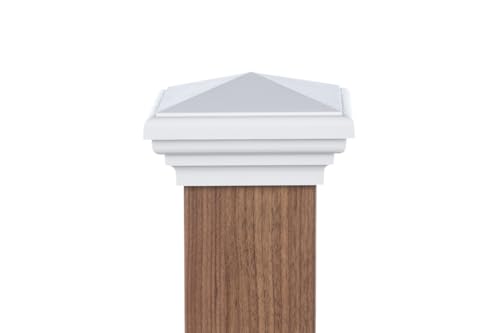 4x4 White Pyramid Post Cap Fits Standard 4x4 Pressure Treated Post (3.5" x3.5") Most Common New England Style Top for Fences, Mailboxes & Decks, by Atlanta Post Caps. Also Available in 4"x4" Actual - color: White, size: 4x4 standard (3.5")