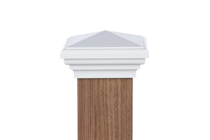 4x4 White Pyramid Post Cap Fits Standard 4x4 Pressure Treated Post (3.5" x3.5") Most Common New England Style Top for Fences, Mailboxes & Decks, by Atlanta Post Caps. Also Available in 4"x4" Actual - color: White, size: 4x4 standard (3.5")