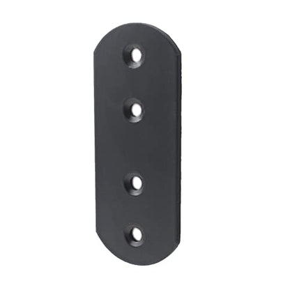 4 Pack Flat Mending Plate for Wood, ULIFESTAR Black Iron Flat Straight Brace Brackets Metal Repair Fixing Wood Brace Joining Plates Connector for Repairing Wooden Furniture with Mounting Screws - size: 3.7 x 1.5 x 0.12 inches