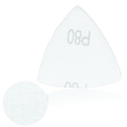 100 Pcs Triangle Sanding Pads, 80mm, 80 Grit - size: 80 Grit