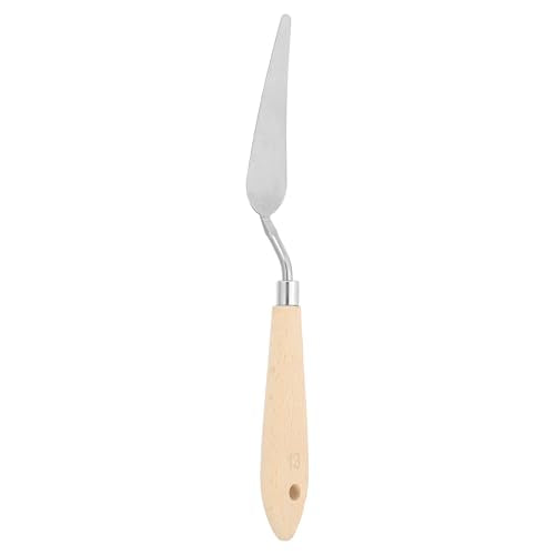 PATIKIL Art Spatula, No.13 22mm Stainless Steel Flexible Palette Knife Painting Knife Painting Spatula Oil Painting Mixing Scraper with Wood Handle for Canvas Acrylic Painting, Brown - style: No.13