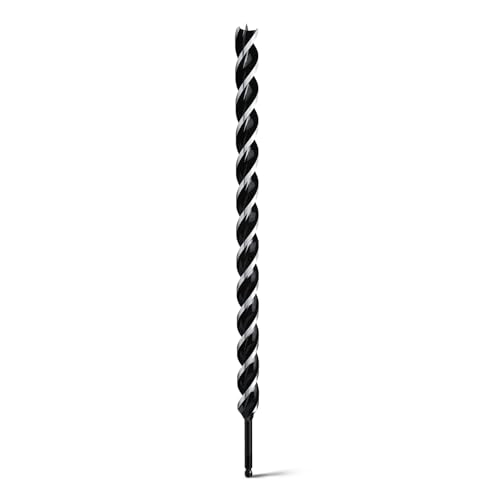 1-1/8" x 24" Auger Drill Bit for Soft and Hard Wood,Hex Shank - size: 1-1/8", style: 24"