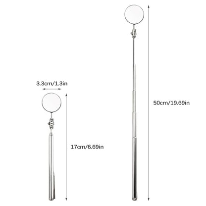 Flylin 4Pcs Telescoping Inspection Mirror Pen Style 33mm for Car Repair