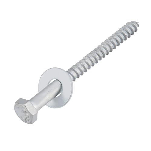 5/16" x 3" Lag Bolts (50 Pcs) 5/16 inch Lag Screws for Wood, Hot Dip Galvanized, Hex Head with Washers - size: 5/16" x 3" (50 PCS)