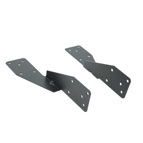 20 Pack Heavy Duty H2.5A Hurricane Tie Brackets 18 Gauge (1.2mm) – Galvanized + Black Powder Coated Steel Strong Tie Straps for Joist Hangers, Truss, Beam, Rafter, Gazebo, Deck – mBracket - style: RT7A-1.2-BPC-