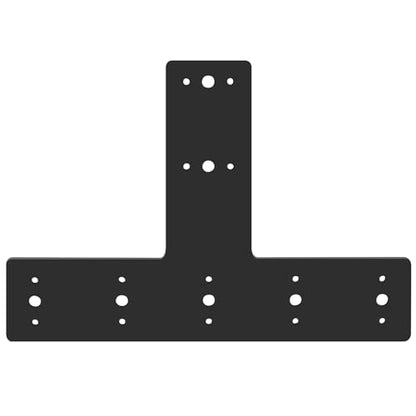 4pcs 14x10 T Post Timber Bracket for Wood 4x4 Black Mending Plate - size: T-14x10