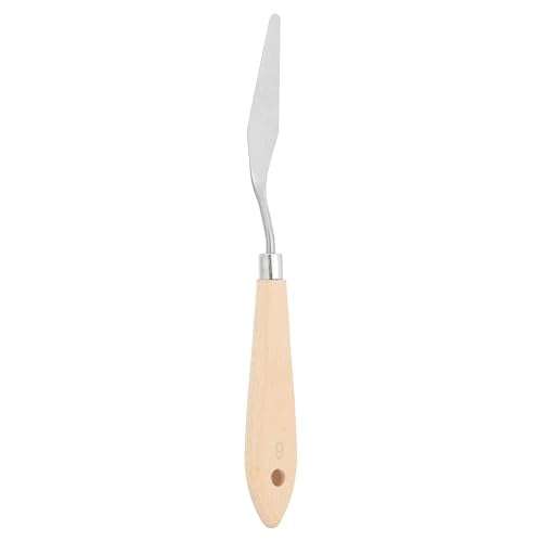 PATIKIL Art Spatula, No.9 16mm Stainless Steel Flexible Palette Knife Painting Knife Painting Spatula Oil Painting Mixing Scraper with Wood Handle for Canvas Acrylic Painting, Brown - style: No.9