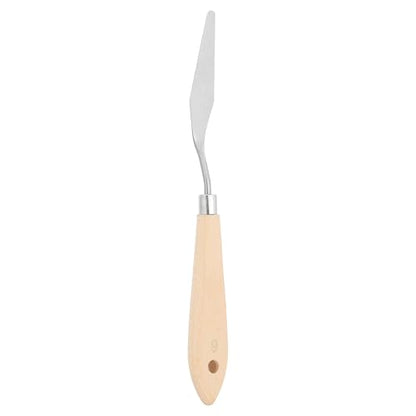 PATIKIL Art Spatula, No.9 16mm Stainless Steel Flexible Palette Knife Painting Knife Painting Spatula Oil Painting Mixing Scraper with Wood Handle for Canvas Acrylic Painting, Brown - style: No.9