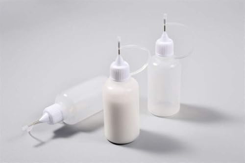 Onwon 10 Pieces Precision Needle Tip Glue Bottle Applicator 1 Ounce/ 30 ml Empty Applicator Glue Oiler Squeeze Bottle for Paper Quilling DIY Craft