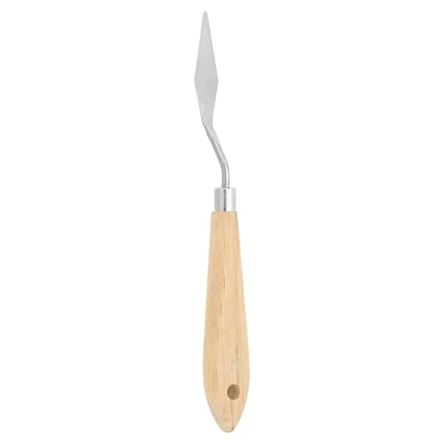 PATIKIL Art Spatula, No.5 15mm Stainless Steel Flexible Palette Knife Painting Knife Painting Spatula Oil Painting Mixing Scraper with Wood Handle for Canvas Acrylic Painting, Brown - style: No.5