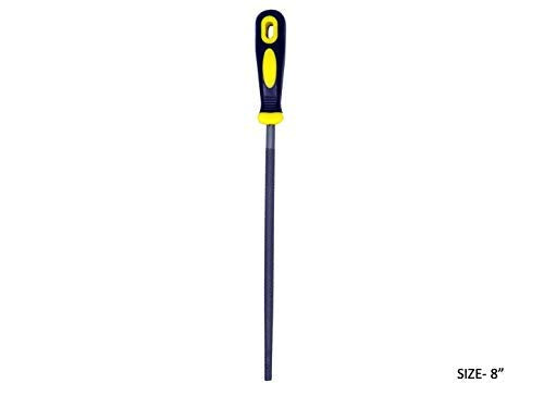 Tools 6-Piece Assorted File Set with Handle (8 Inch) | Flat, Round, Half-Round, Triangular, Square & Rasp Files for Wood, Metal, DIY & Carpentry