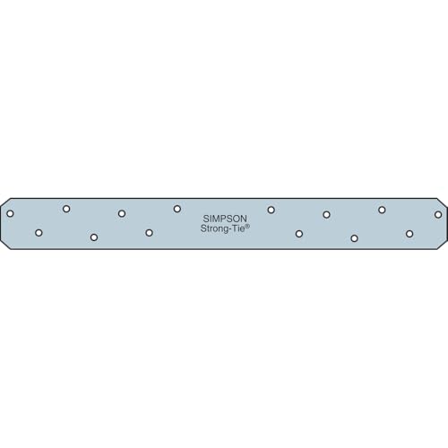 Simpson Strong-Tie HRS12 HRS 12 in. 12-Gauge Galvanized Heavy Strap Tie (Pack of 25) - size: 25 Pack