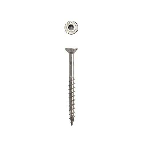 SPAX #10 x 2 Exterior Flat Head Deck Wood Screws Construction Torx T-Star Plus (1500 EA) Bulk Pail Includes 2 Bits Rust Resistant - size: #10 x 2"