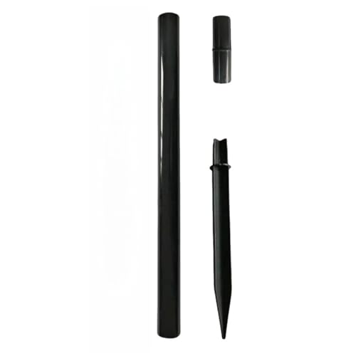 8.25" Reinforced ABS Plastic Solar Ground Spikes - Durable Solar Light Replacement Stakes for Garden, Pathway, Deck, Camping, Christmas Lights (Fits 0.83" Inside Diameter) (Black-1 Pack) - color: Black-1 PACK