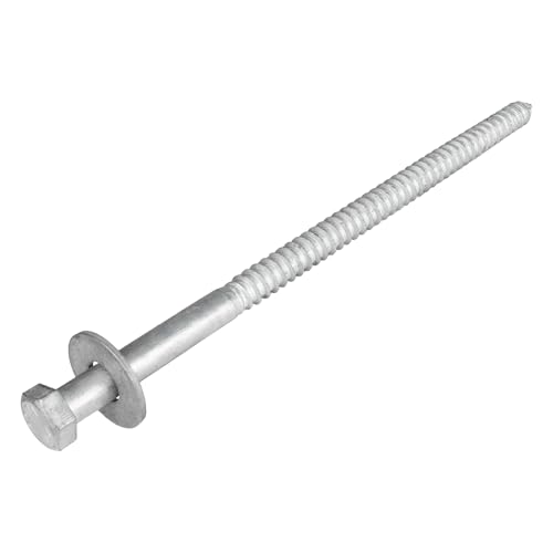 1/2 x 10 (25 Pack) Lag Screw Kit, 25 Screws and 25 washers, Hot Dip Galvanized, Meets ASME B18.2.1 Industrial/Commercial Grade by Makers Bolt - size: 1/2 x 10