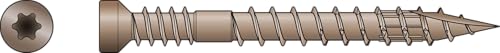 Simpson Strong-Tie FT07112R100 Finish Trim Screw — #7 x 1-1/2 in. T10, Trim-Head, Quik Guard, Tan (100-Qty)