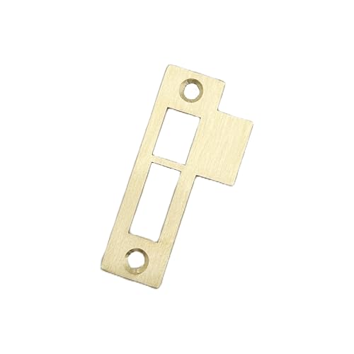 312AB 3-1/2" Solid Brass Mortise Door Strike Plate