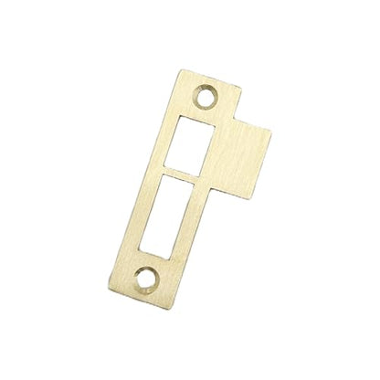312AB 3-1/2" Solid Brass Mortise Door Strike Plate