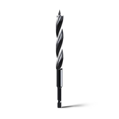 1/2" x 6" Auger Drill Bit for Soft and Hard Wood,1/4" Hex Shank - size: 1/2 in, style: 6"