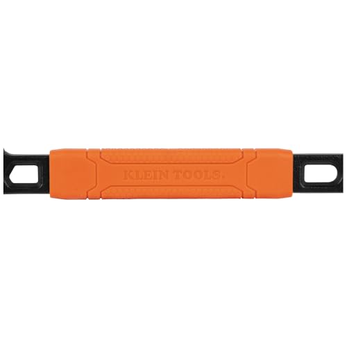 Klein Tools 66091 Nail Puller with Integrated Dimpler, Heavy-Duty Carbon Steel Cats Paw Pry Bar, 8-Inch - size: 8-Inch