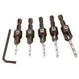 Make it Snappy Tools Quick-Change 5-Pc. Countersink Drill Bit Set with Rotating Depth Stop