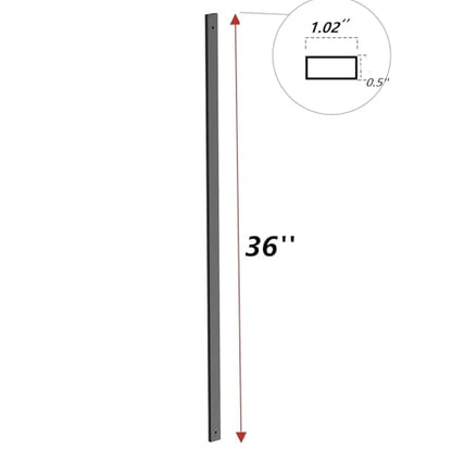 HZIU 50 Pack 36" Deck Balusters，Stainless Steel Deck Railing Kit - size: 36 Inch