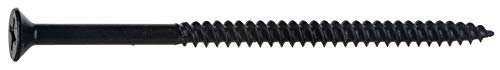 Hard-To-Find Fastener Phillips Flat Twinfast Wood Screws, Black Phosphate, Durable & Secure Indoor Wood Screws for Cabinets, Home Improvement, DIY, Construction, Interior Renovations, #8 x 3" - size: #8 x 3" Pack of 100