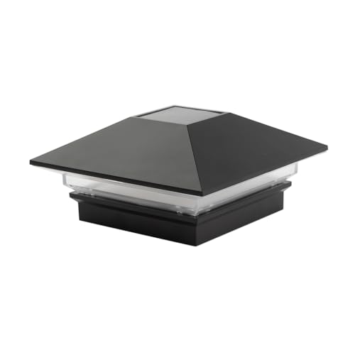 Deckorators 4 in. x 4 in. Black Solar Deck Post Cap (6-Pack)