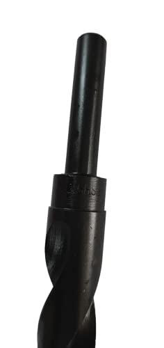22.5mm Reduced Shank Drill Bit, 1/2” Shank High Speed Steel Twist Drill Bit HSS 9341 for Aluminum Plate Copper Wood Stainless Steel