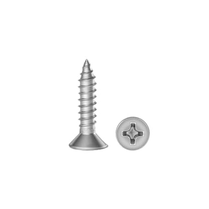 304 Stainless Steel #8 x 1-1/4" Flat Head Self Tapping Wood Screws 100PCS - size: #8 x 1-1/4"（100PCS）