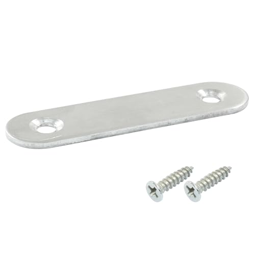 16 Pack 2.5 Inch Stainless Steel Flat Plate Straight Bracket - size: 2.5"-60mm-Silver