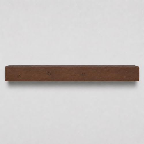 Fireplace Mantel, Rustic, Shelf, Floating Mantle, Real Wood, Beam, URBANDI (Provincial, 60Lx6Hx8D) - color: Provincial, size: 60Lx6Hx8D