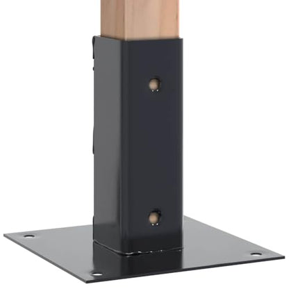 12pcs Square Post Base 1.81x1.81 Inch Anthracite Steel Bracket - color: Anthracite-A, size: 1.81 x 1.81" (L x W)