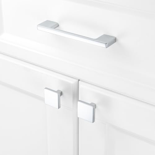 KOOFIZO 10 Pack 3-3/4 in Polished Chrome Cabinet Pulls, Drawer Handle P01 - color: Polished Chrome, size: 3-3/4" CC - 10Pcs