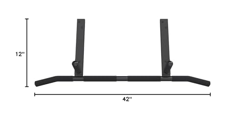 Joist Mount Pull Up Bar with Extra Hardware and Mounting Template for Easy Install to Beam or Rafter by Ultimate Body Press - color: Black
