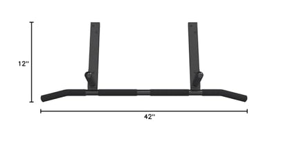 Joist Mount Pull Up Bar with Extra Hardware and Mounting Template for Easy Install to Beam or Rafter by Ultimate Body Press - color: Black