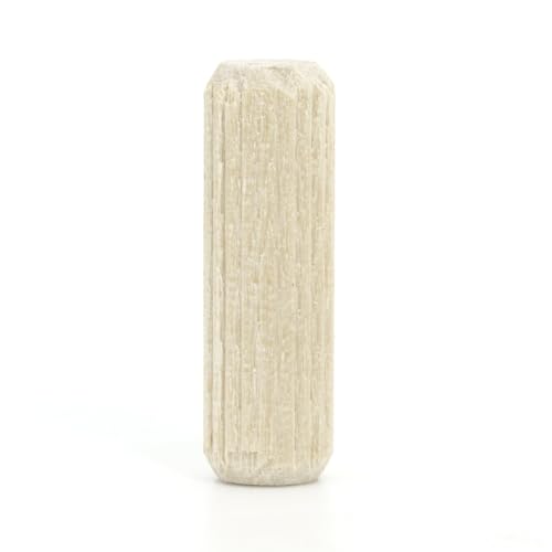 ReplacementScrews Wooden Dowels Compatible with IKEA Part 101349 (Pax Wardrobe, VEDBO Chair, BLÅFJÄLLET Bed Frame) Fluted Wood Dowel Pins (Pack of 4)