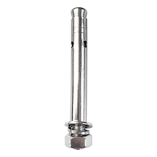 10 Pack M10x100mm Expansion Bolts Anchor Bolt 304 Stainless Steel External Hex Expansion Screw Bolt Sleeve Anchor Fastener Wall Concrete - size: M10*100