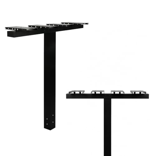 Ilyapa Multifamily Mailbox Post for Outside - 43x4x4 Post Cover - Black - color: Black Quadruple