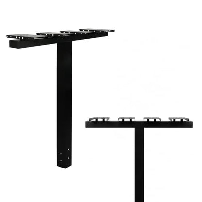 Ilyapa Multifamily Mailbox Post for Outside - 43x4x4 Post Cover - Black - color: Black Quadruple