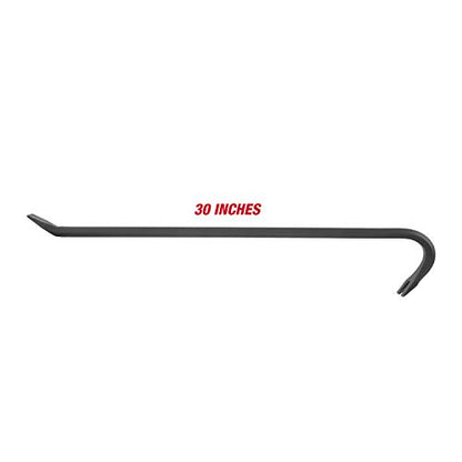 GreatNeck WR30 Wrecking Bar, 30 Inch, Multi-Use Contractor & Demolition Tool, Goose-Necked Body for Max Leverage, Nail Puller & Chisel Ends, Drop-Forged Steel Body, Rust Resistant, Heavy Duty - size: 30 inch