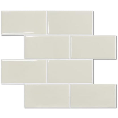 STICKGOO 10-Sheet Subway Tile Peel and Stick Backsplash, Self Adhesive Vinyl Wall Tiles, Stick on Backsplash for Kitchen and Bathroom(Thicker Design) - color: Light Coffee