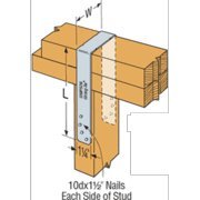 Simpson Strong Tie SP4 Stud Plate Ties Galvanized (Pack of 50)