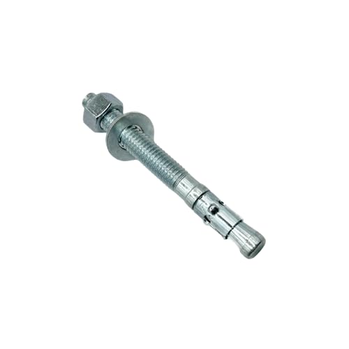 MIGHTY FASTENERS Zinc-Plated Steel Wedge Anchors, 1/2" X 4-1/2" - Heavy-Duty Mounting Bolts for Concrete - 25 Pack - size: 1/2" X 4-1/2"