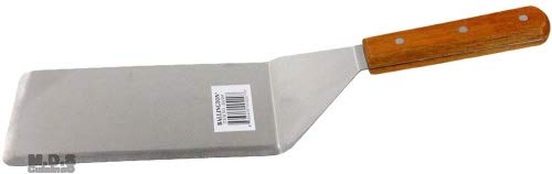 Spatula XLarge Serving Scrapper Solid Wood Handle Stainless Steel Blade Flexible Turner.
