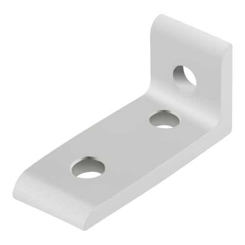 8020, 4176, 10 Series, Aluminum 3 Hole Inside Corner Bracket 90 Degree Angle Bracket for 80/20 T Slot Extruded Aluminum Extrusion (Clear Anodize, 10) - style: Clear Anodize