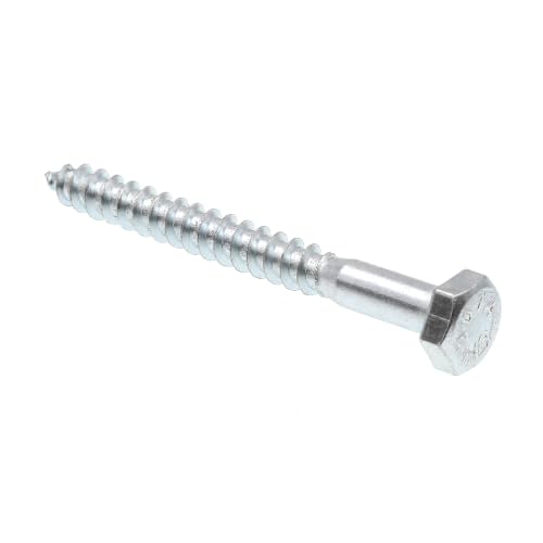 Prime-Line 9055078 Hex Lag Screws, 1/4 in. X 2-1/2 in., A307 Grade A Zinc Plated Steel (100 Pack)