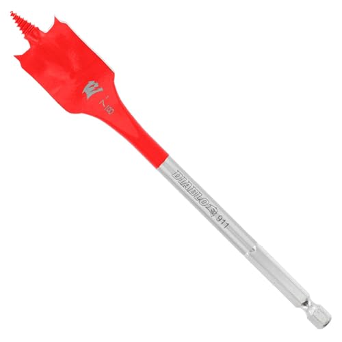 Diablo Spade Bits for Wood - 7/8" Diameter, 6" Length, 1/4" Hex Shank - size: 6 inches